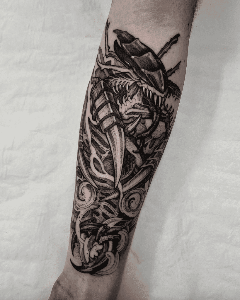 Tyranid Mawloc Warhammer 40k Tattoo