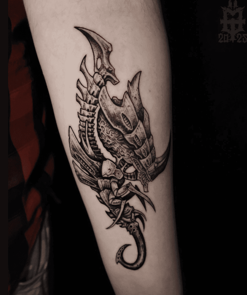 Tyranid Neuroprophe Warhammer 40k Tattoo