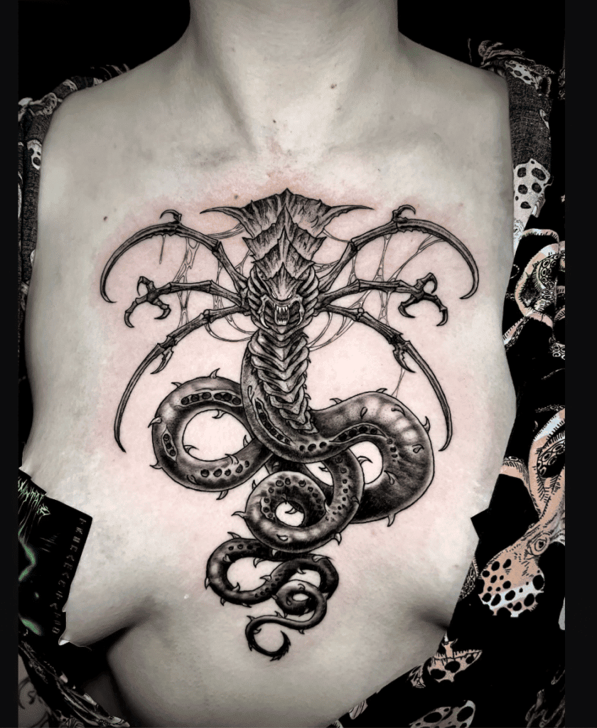 Tyranid Ravenger Warhammer 40k Tattoo