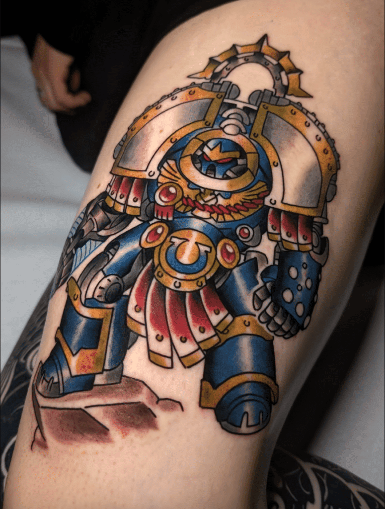 Ultra Marine Terminator Warhammer 40k Tattoo