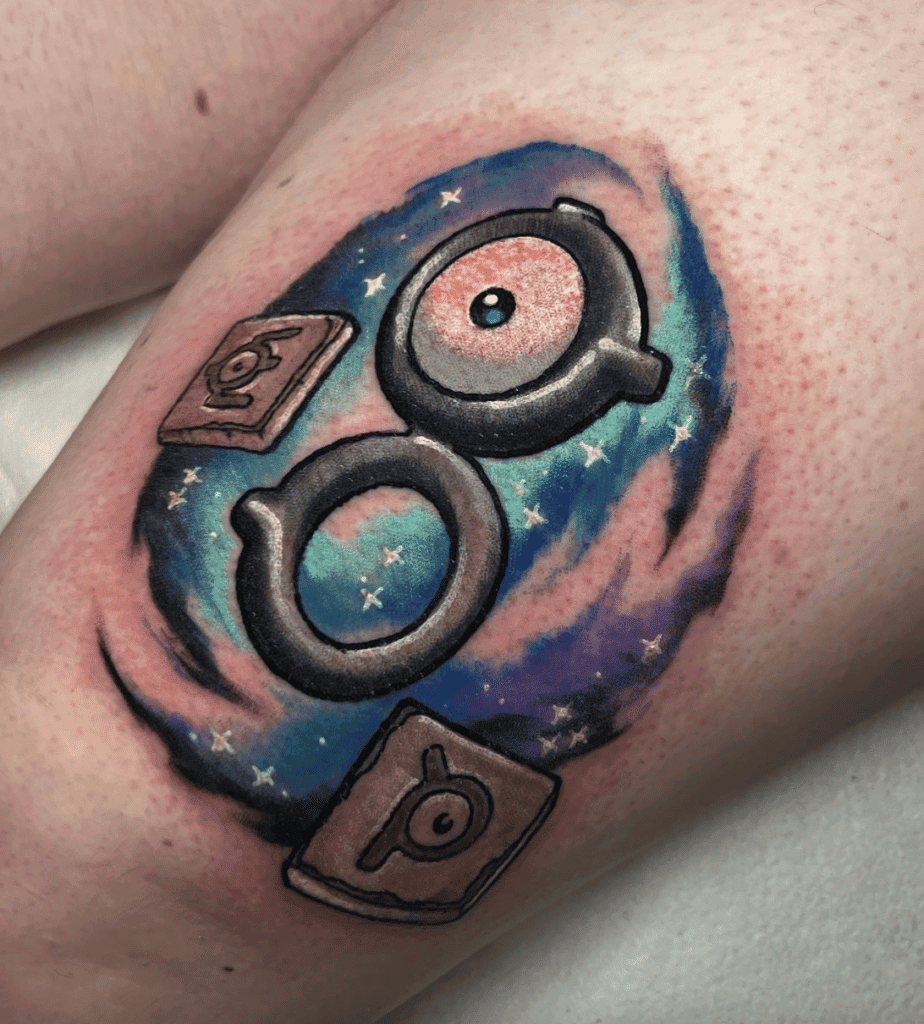 Unown B Johto Pokémon Tattoo