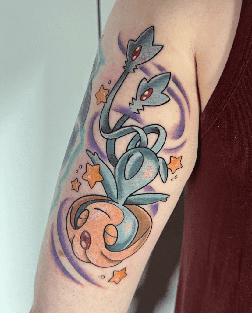 Uxie Upside Down Sinnoh Pokémon Tattoo