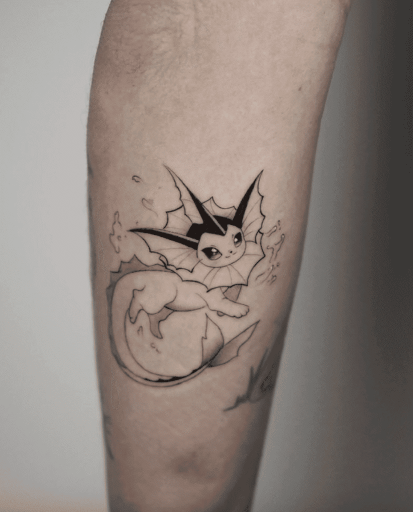 Vaporean Johto Pokémon Tattoo