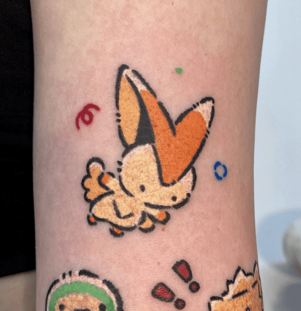 Victini Cute Unova Pokémon Tattoo
