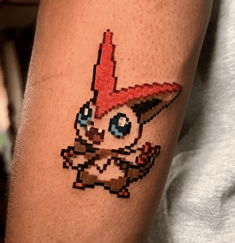 Victini Sprite Unova Pokémon Tattoo