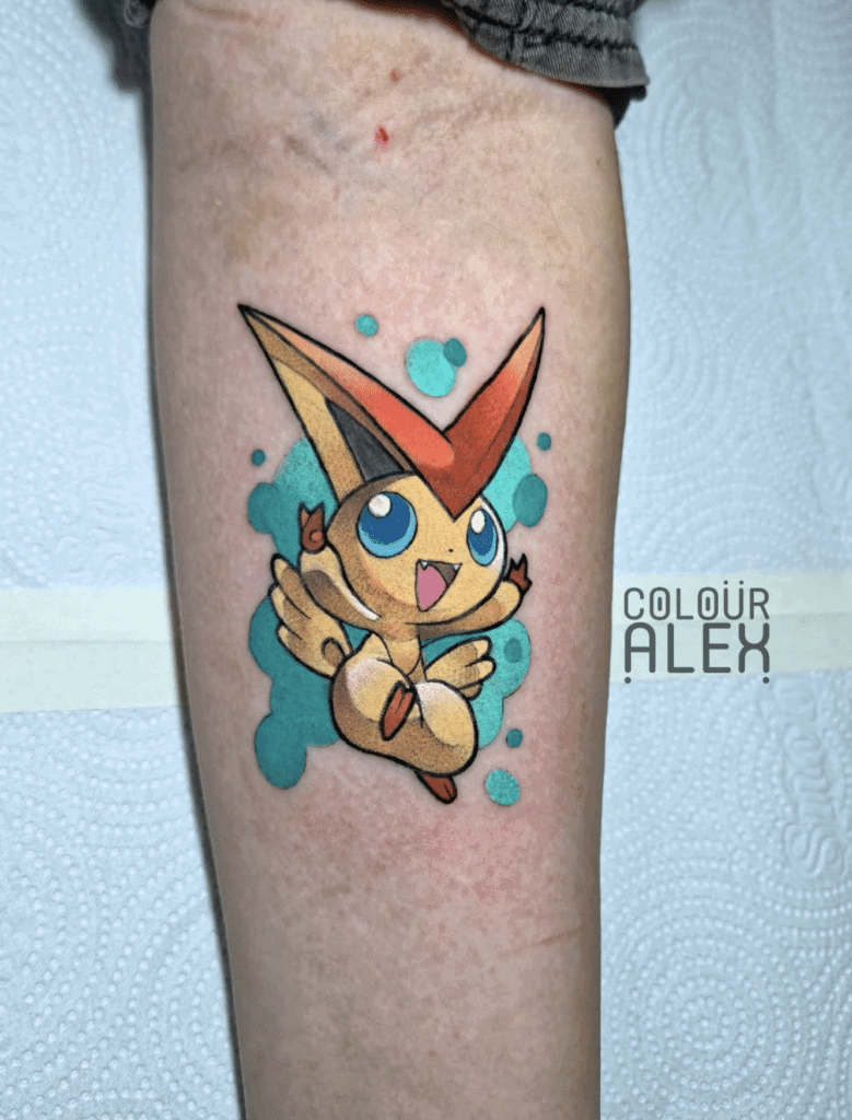 Victini Unova Pokémon Tattoo