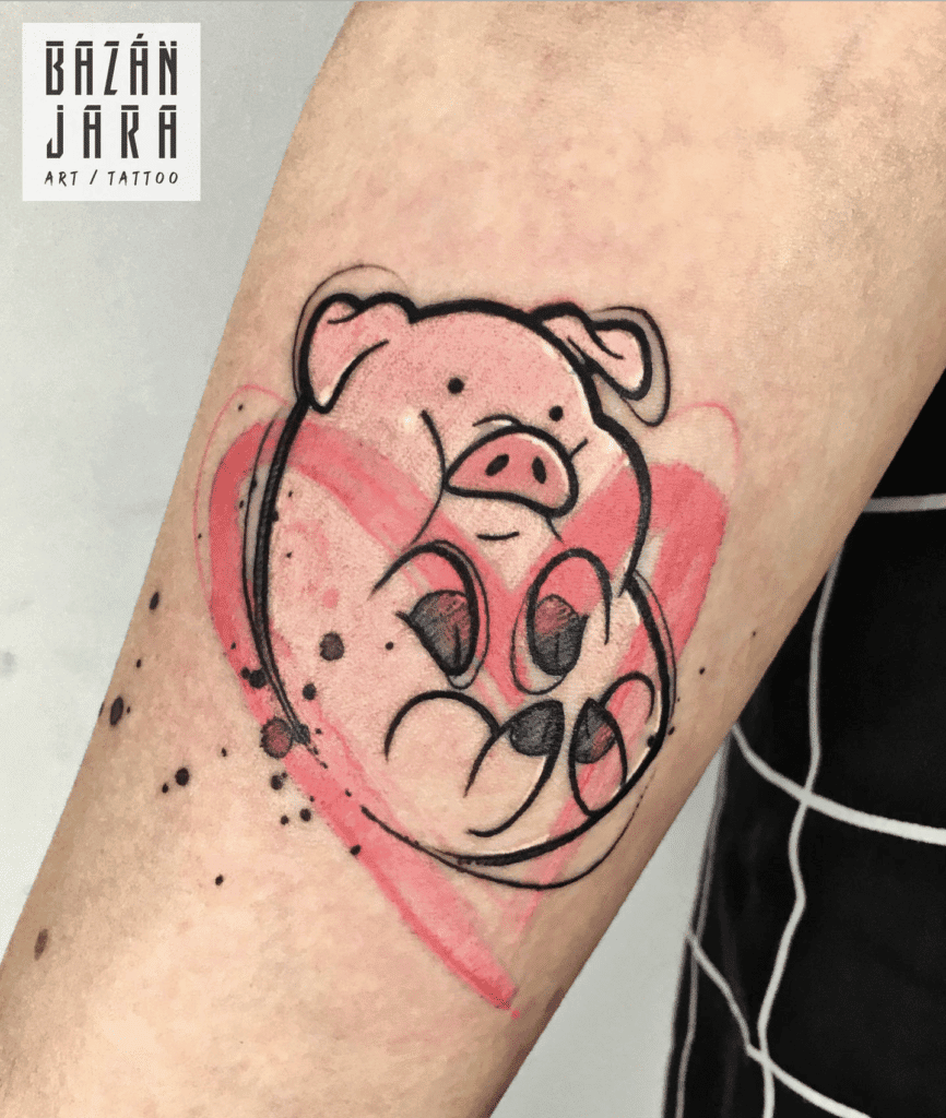 Waddles Love Gravity Falls Tattoo
