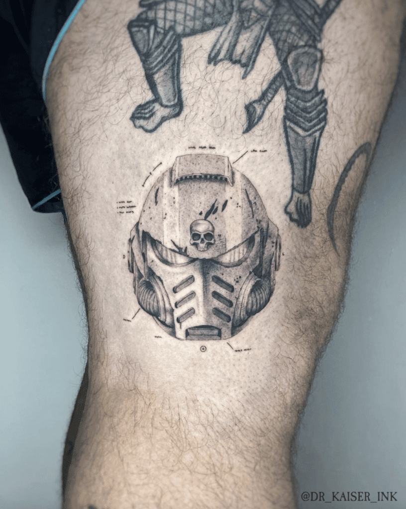 Warhammer 40k Space Marine Titus Video Game Tattoo