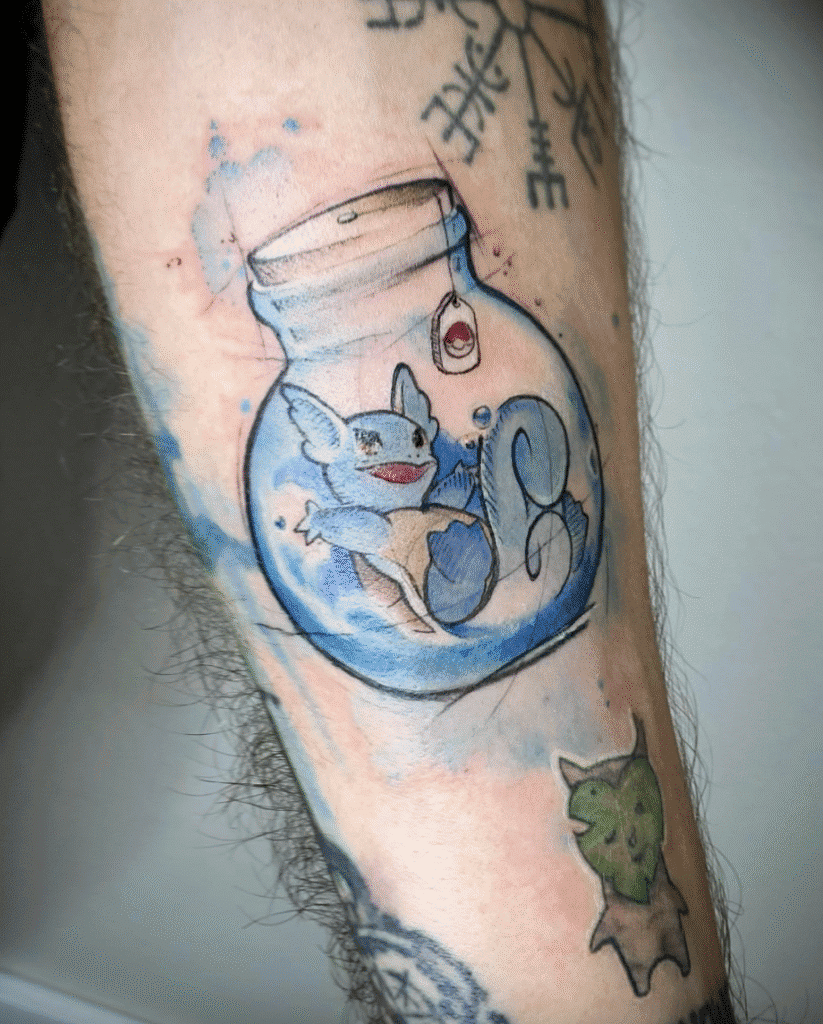 Wartotle Jar Johto Pokémon Tattoo