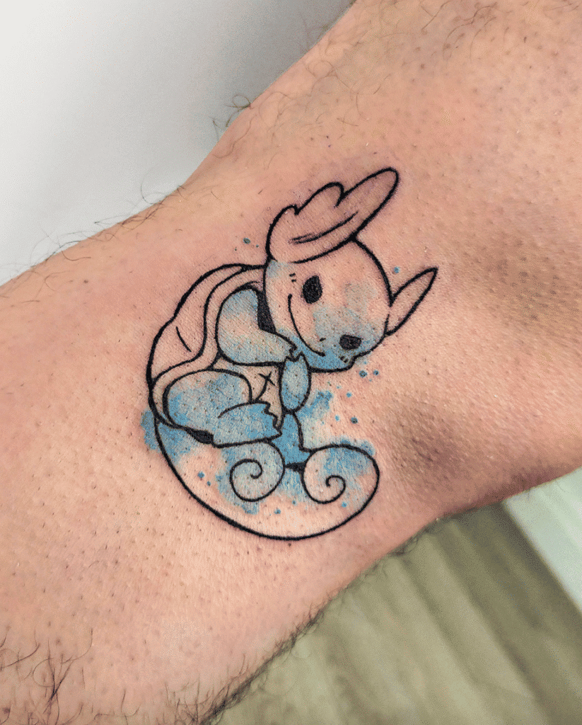 Wartotle Simple Johto Pokémon Tattoo
