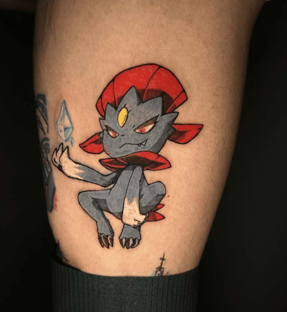 Weavile Smug Sinnoh Pokémon Tattoo