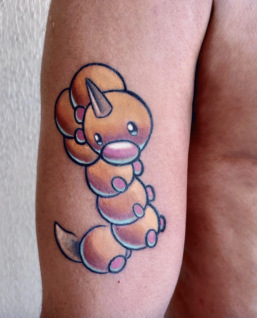 Weedle Johto Pokémon Tattoo