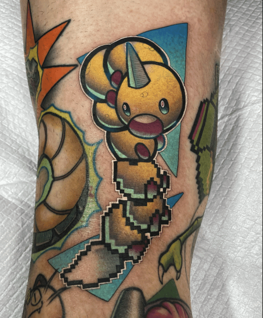 Weedle Power Kanto Pokémon Tattoo