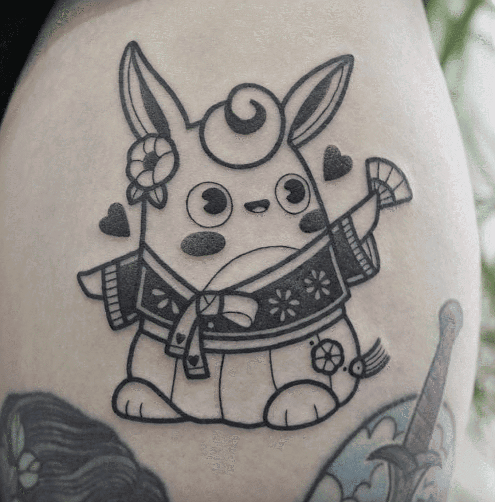 Wigglytuff Japanese Johto Pokémon Tattoo