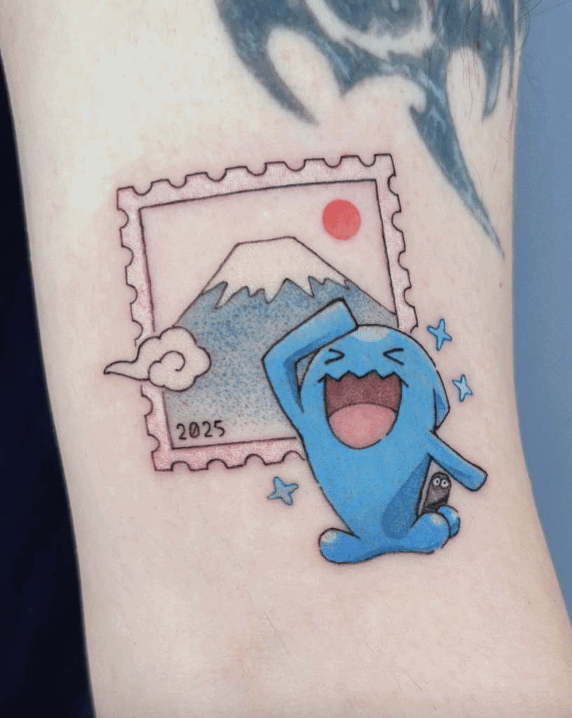 Wobbuffet Stamp Johto Pokémon Tattoo