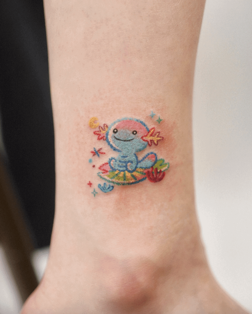 Wooper Cute Johto Pokémon Tattoo