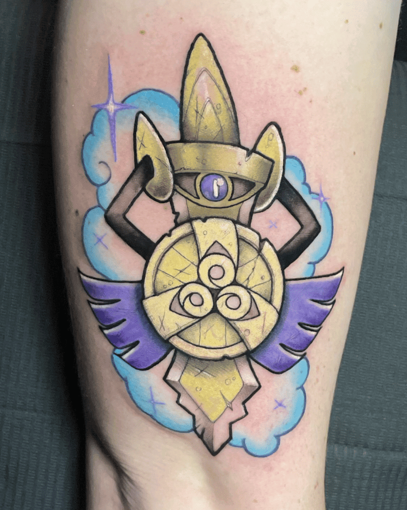 Aegislash Cloud Kalos Pokémon Tattoo