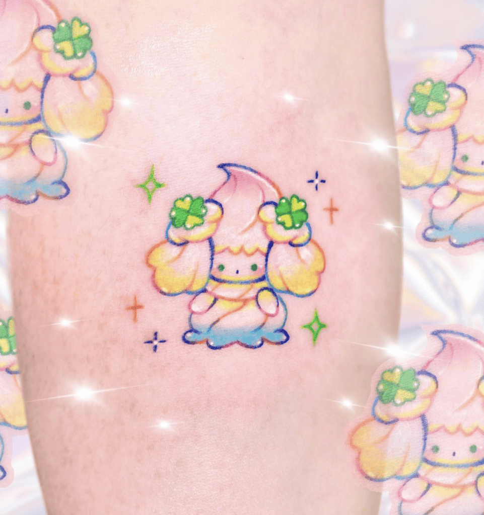 Alcremie Cute Galar Pokémon Tattoo
