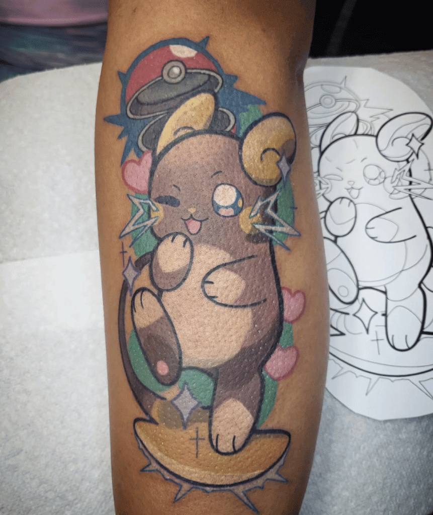 Alolan Raichu Pokéball Alola Pokémon Tattoo