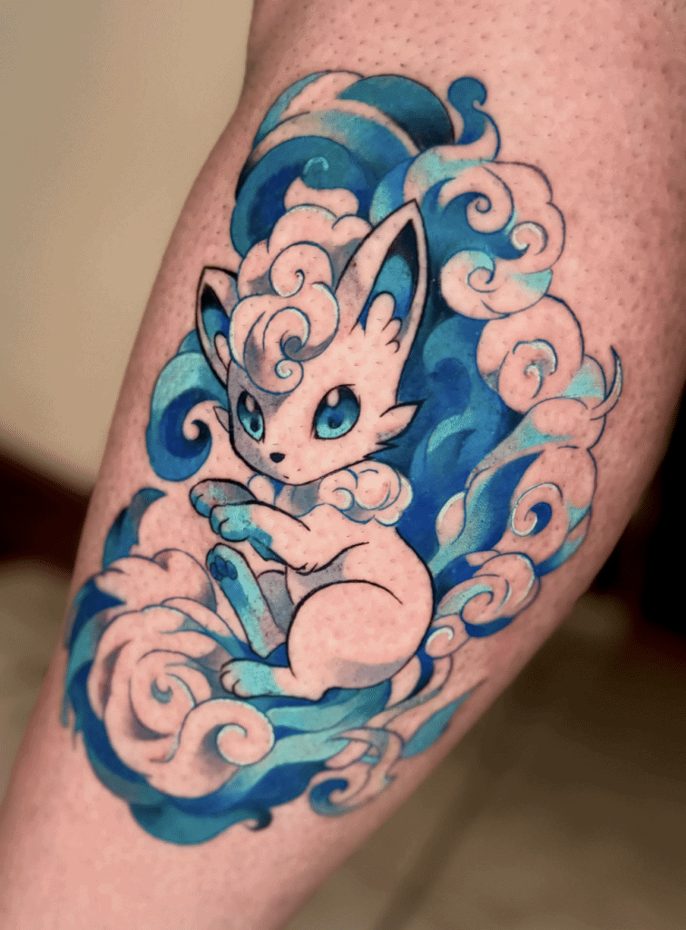 Alolan Vulpix Ice Alola Pokémon Tattoo
