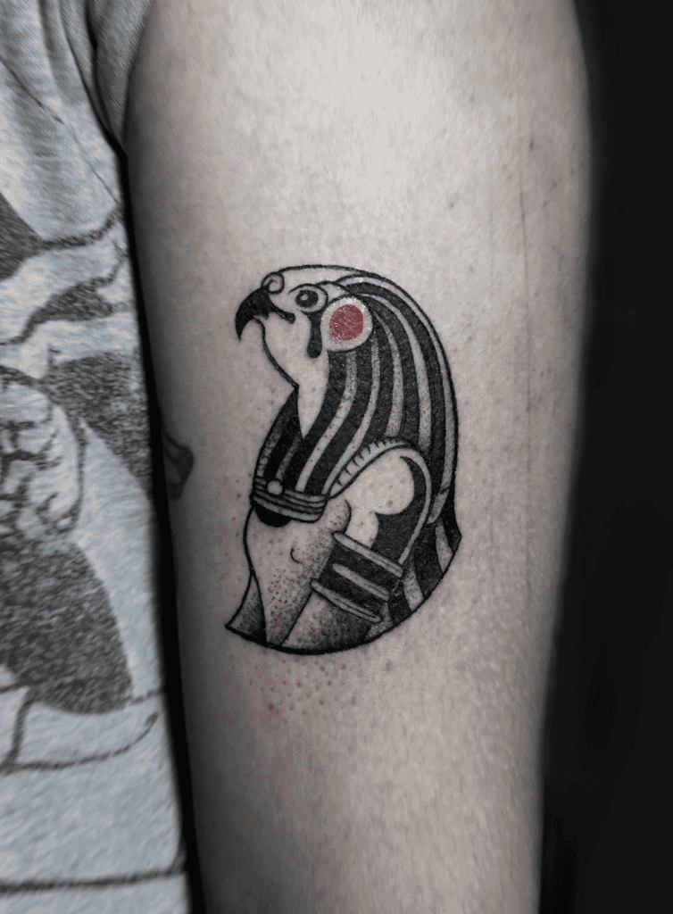 Amun Ra Simple Egyptian Mythology Tattoo