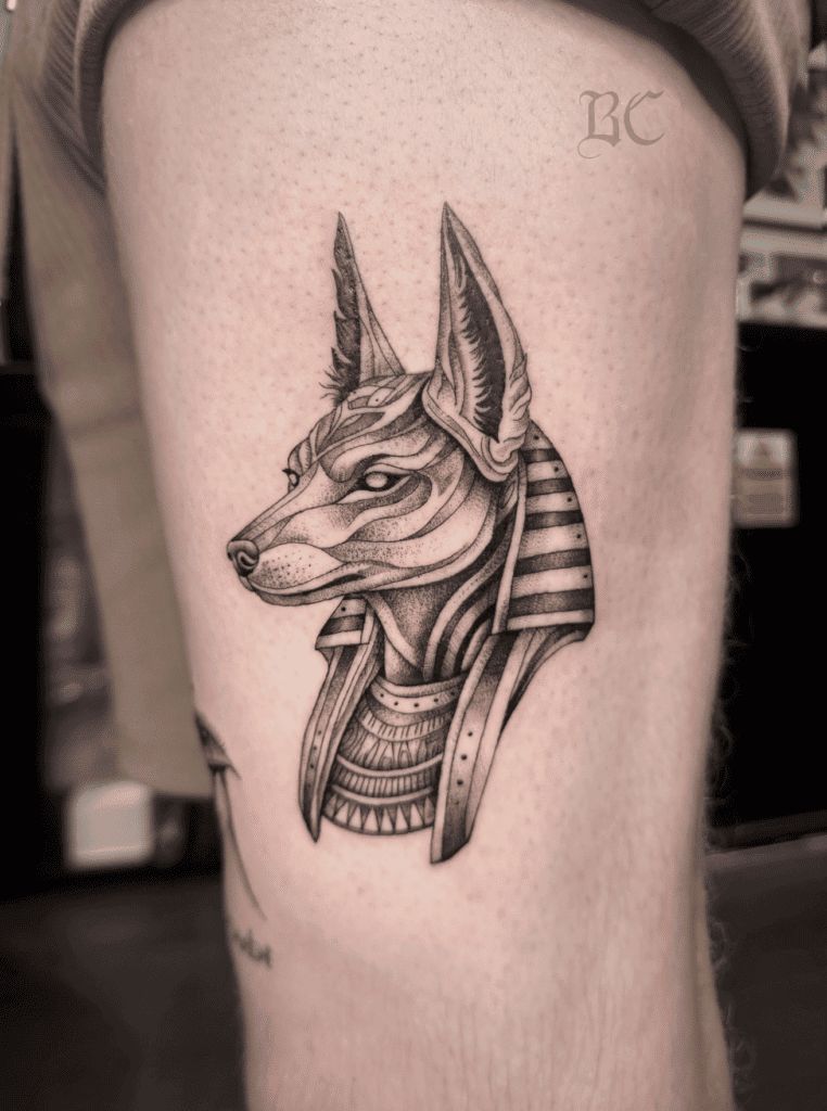 Anubis Head Egyptian Mythology Tattoo