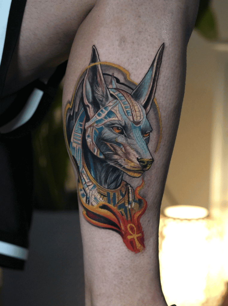Anubis Jackal Egyptian Mythology Tattoo