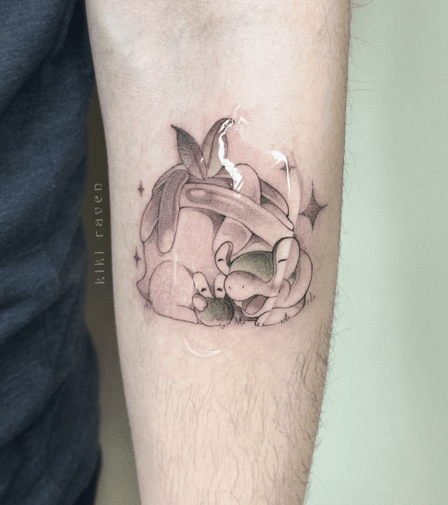 Appletun Cute Galar Pokémon Tattoo