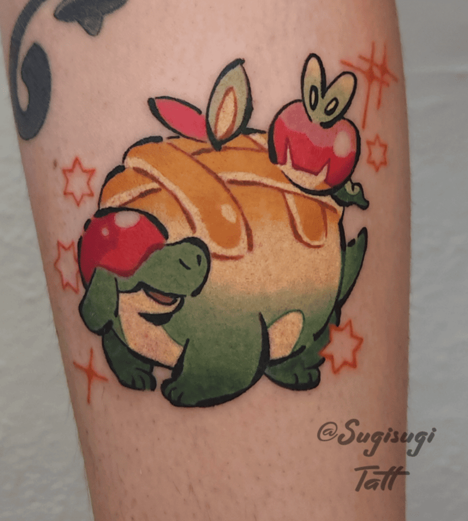 Appletun Family Galar Pokémon Tattoo