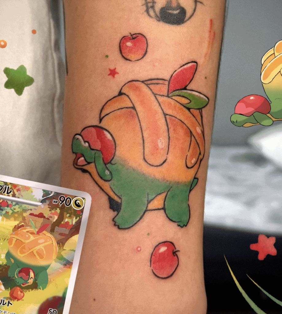 Appletun Happy Galar Pokémon Tattoo
