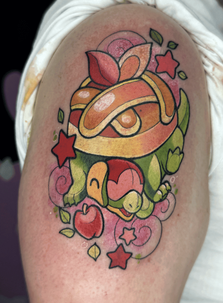 Appletun Helmet Galar Pokémon Tattoo