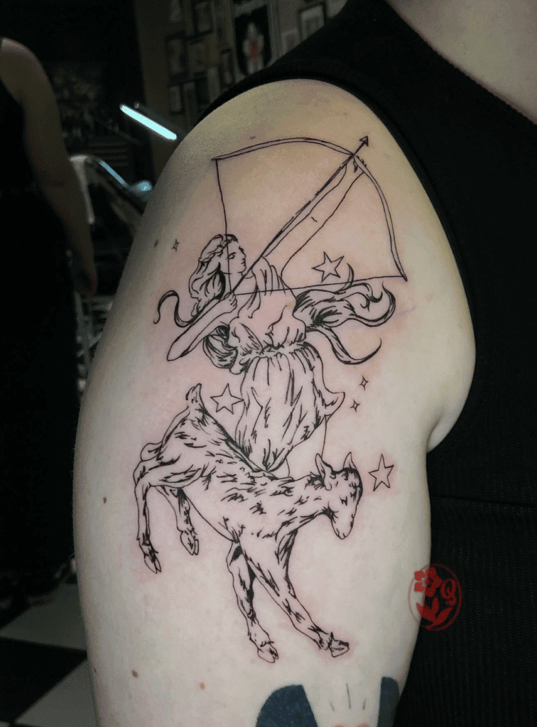 Artemis Hunt Greek Mythology Tattoo