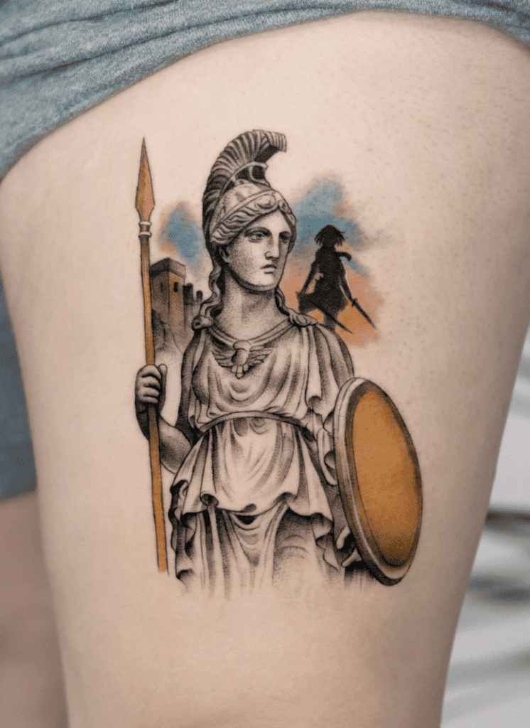 Athena Greek Mythology Tattoo