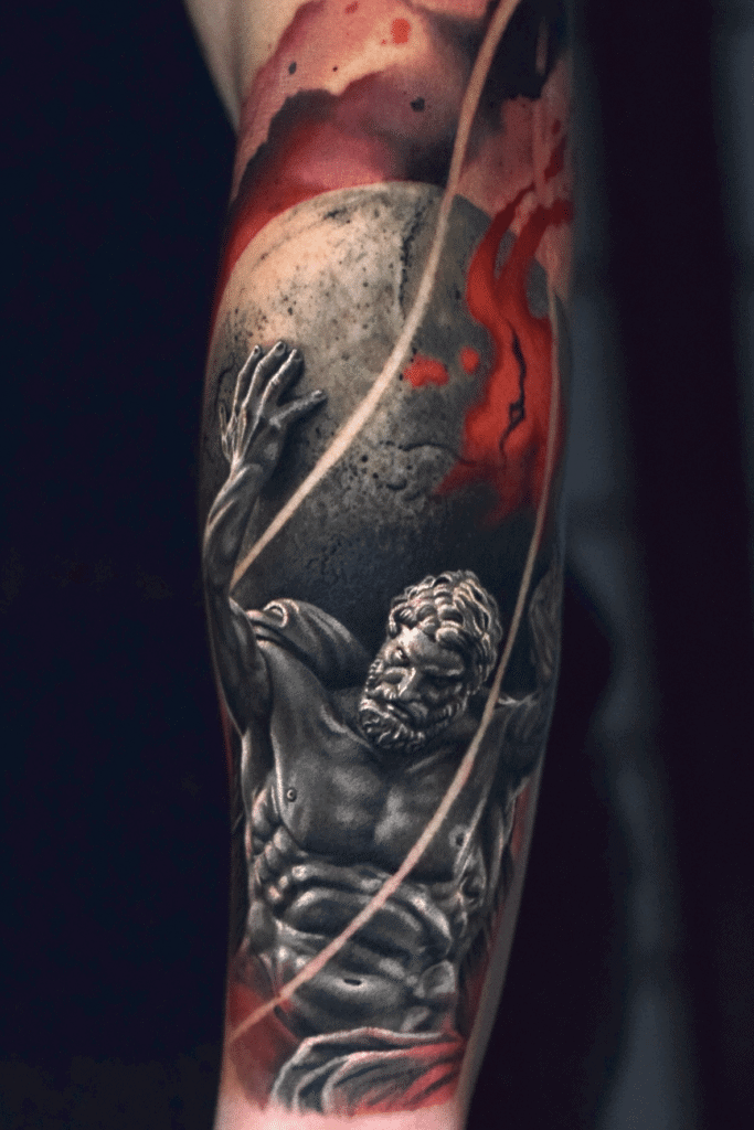 Atlas Stone Greek Mythology Tattoo