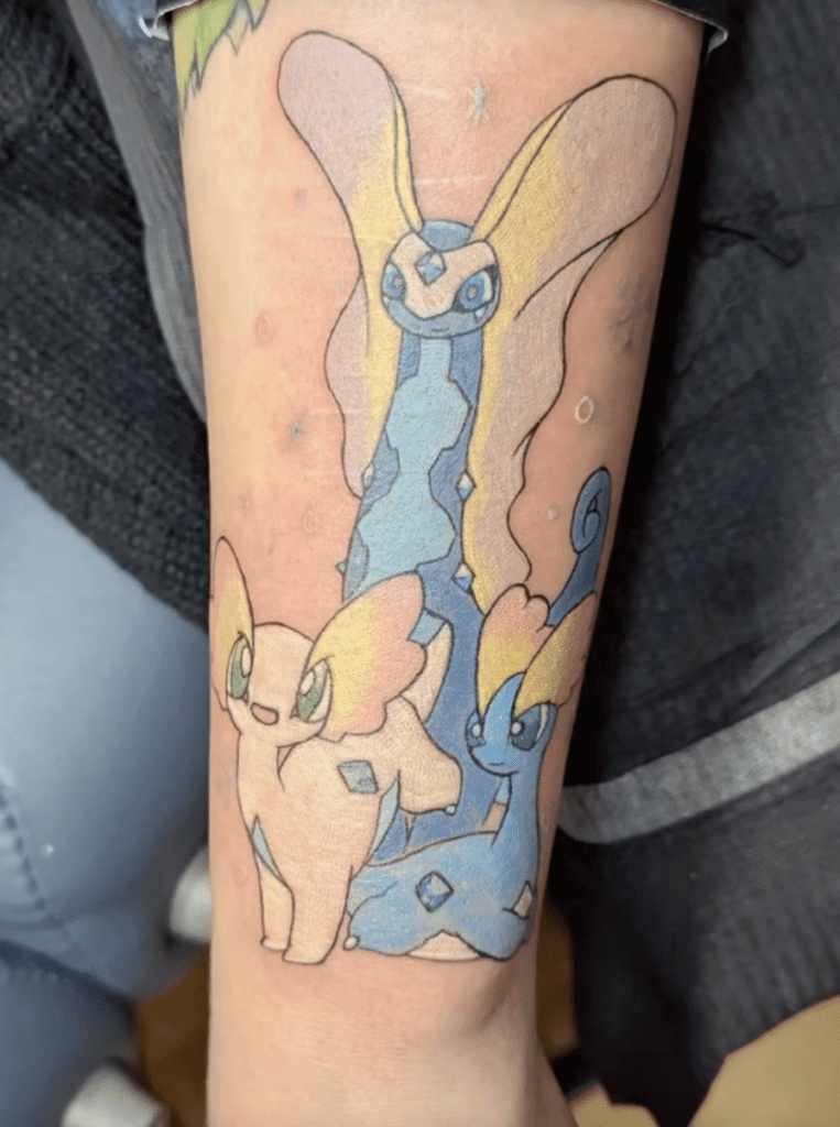 Aurorus Family Kalos Pokémon Tattoo