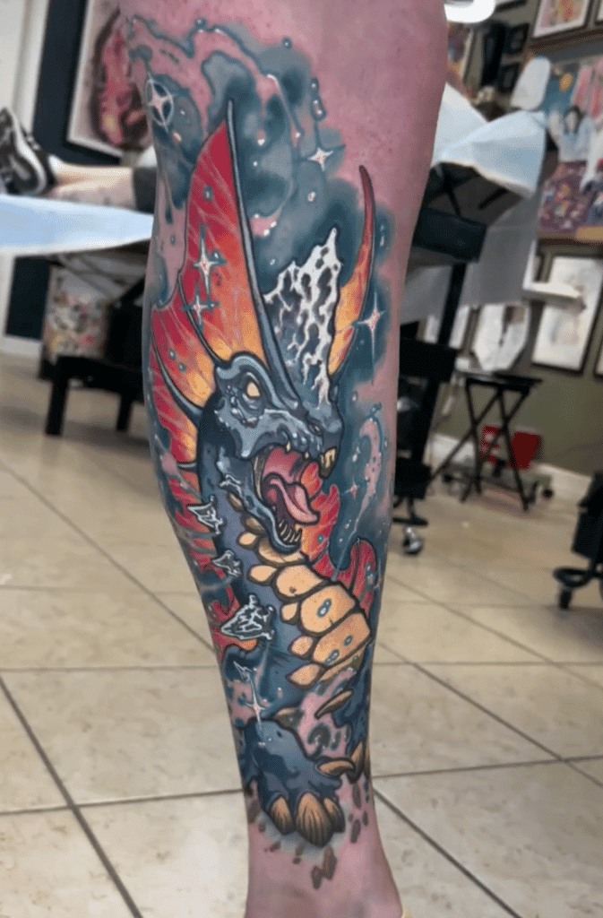 Aurorus Realistic Kalos Pokémon Tattoo