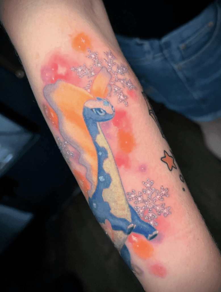 Aurorus Shimmer Kalos Pokémon Tattoo