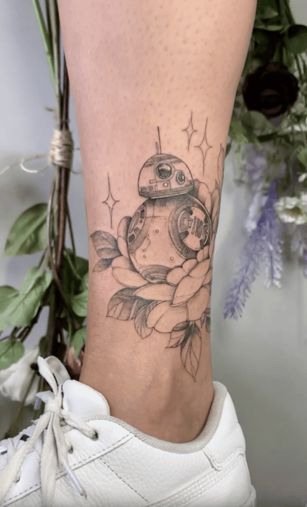 BB-8 Flower Star Wars Tattoo