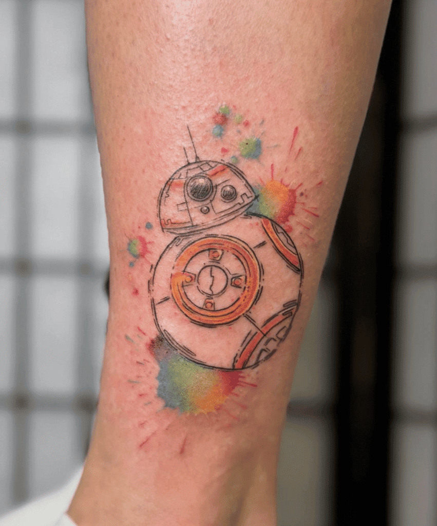 BB-8 Watercolour Star Wars Tattoo