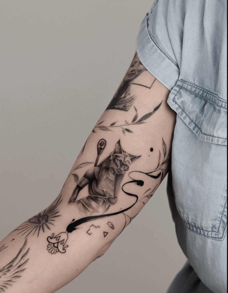 Bastet Egyptian Mythology Tattoo