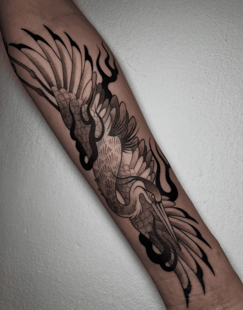 Bennu Ibis Egyptian Mythology Tattoo