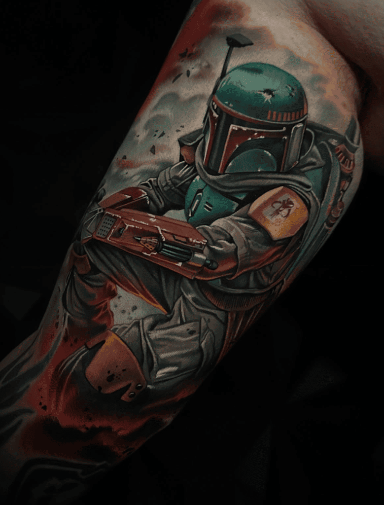 Bobba Fett Star Wars Tattoo