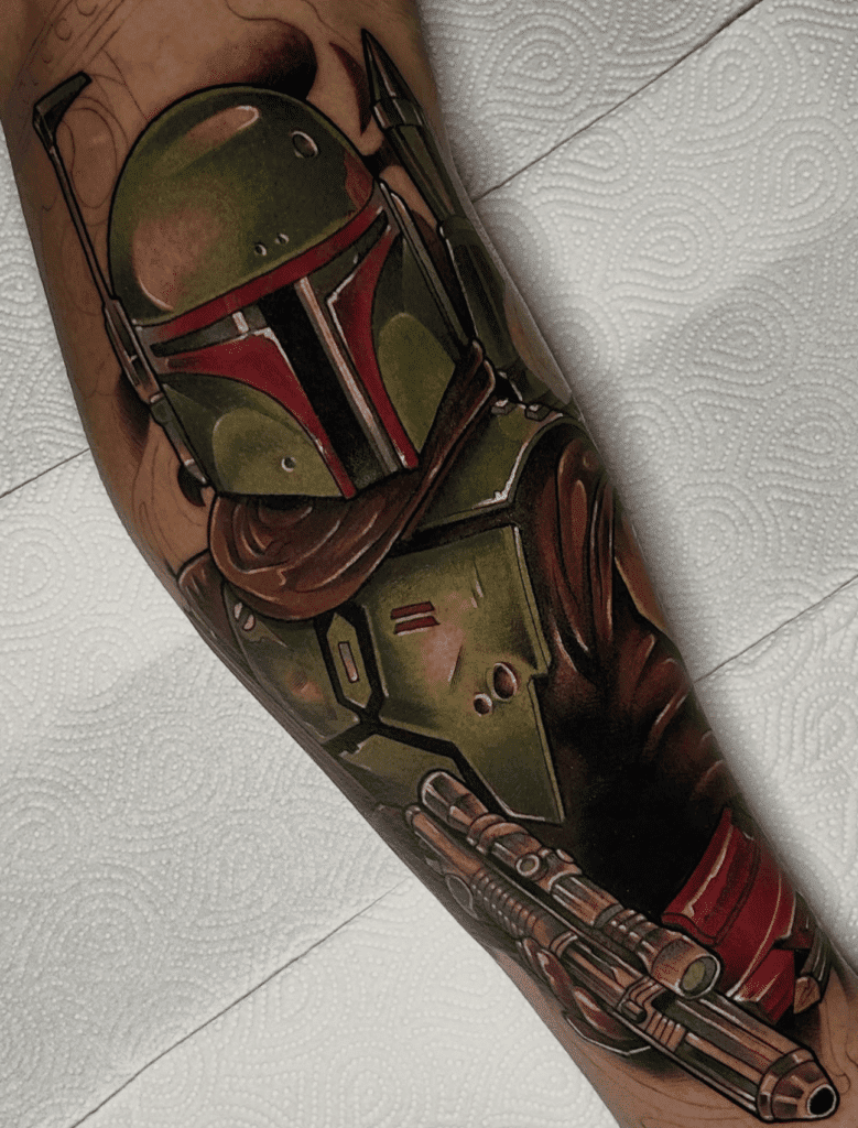Bobba Fett gun Star Wars Tattoo