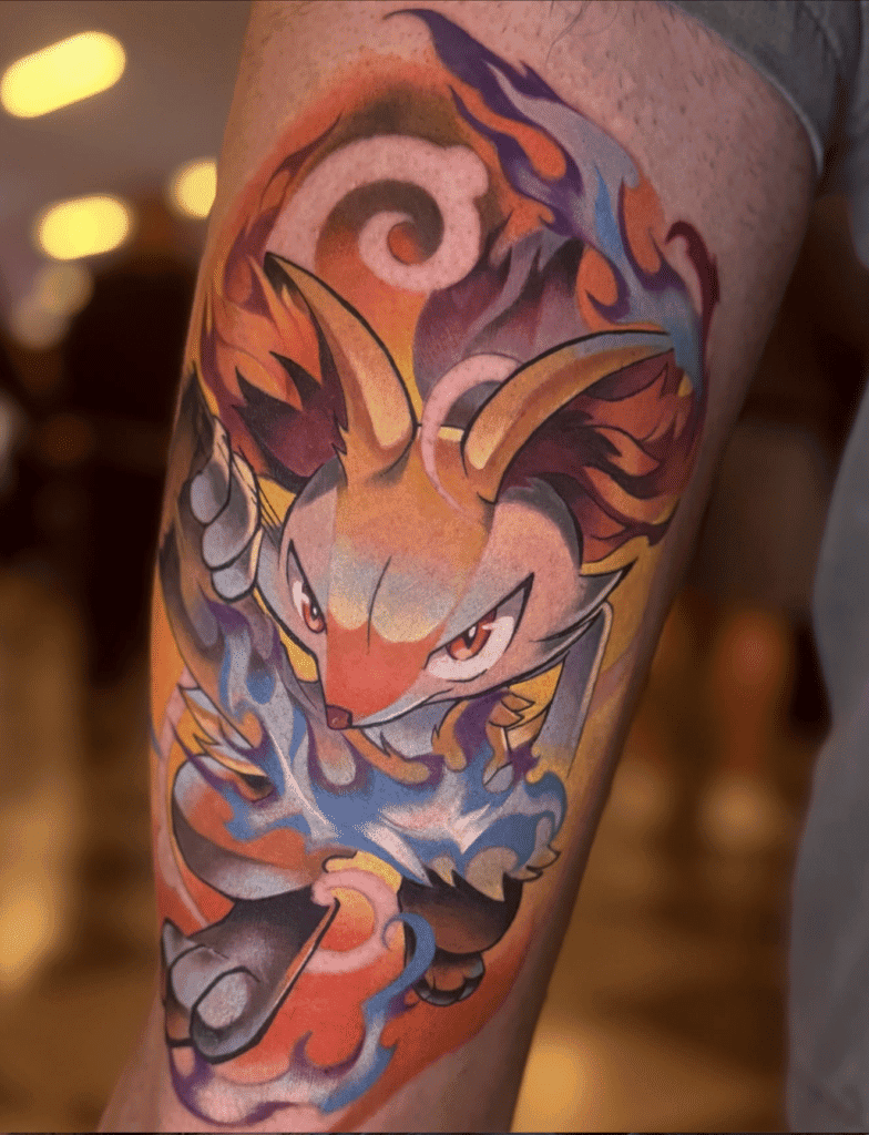 Braixen Fire Kalos Pokémon Tattoo