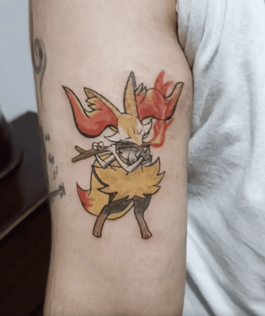 Braixen Flute Kalos Pokémon Tattoo