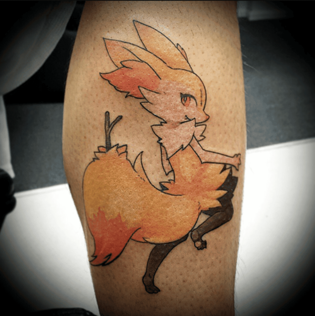 Braixen Kalos Pokémon Tattoo