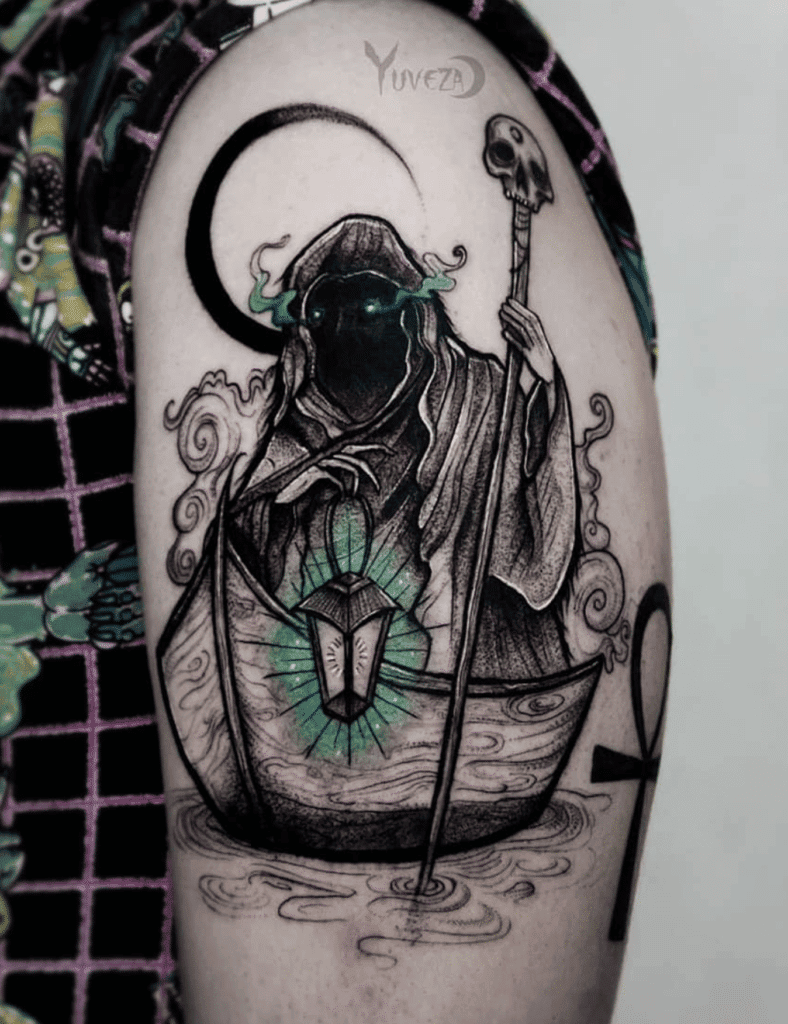 Charon Boat Greek Mythology Tattoo