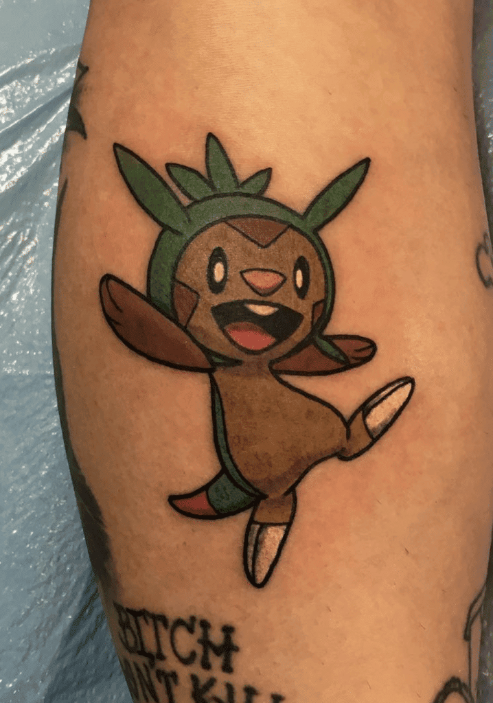 Chespin Classic Kalos Pokémon Tattoo