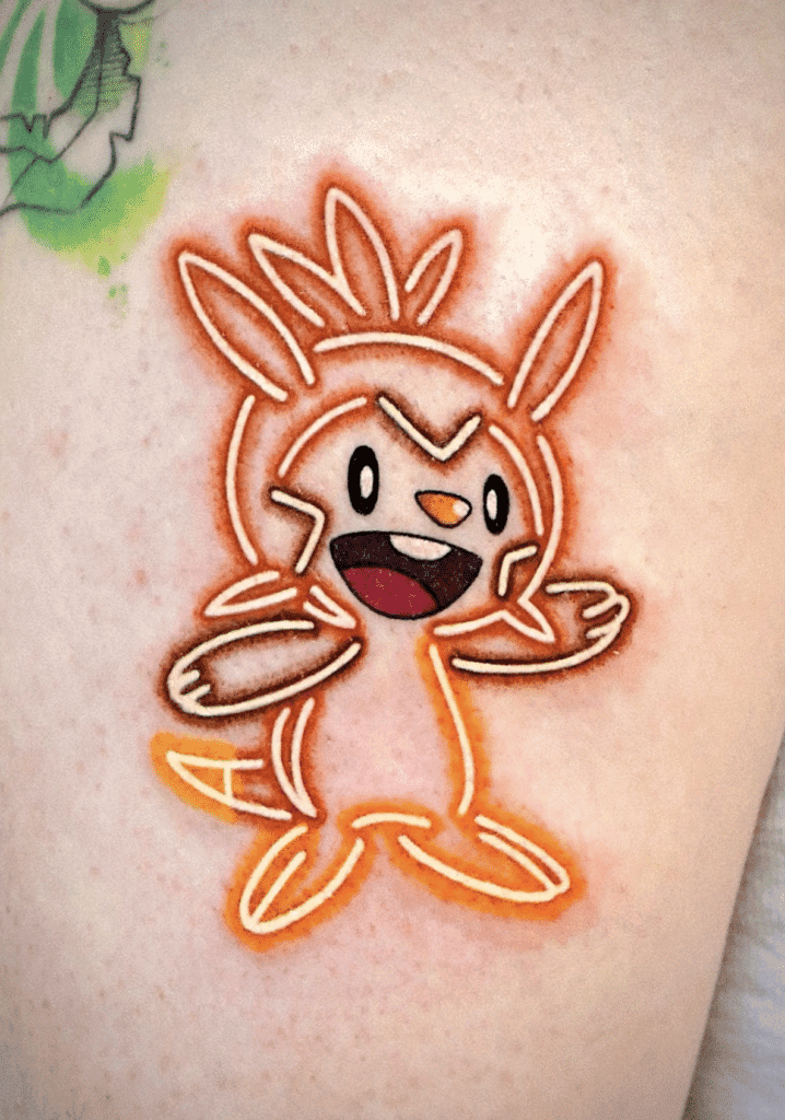 Chespin Neon Kalos Pokémon Tattoo