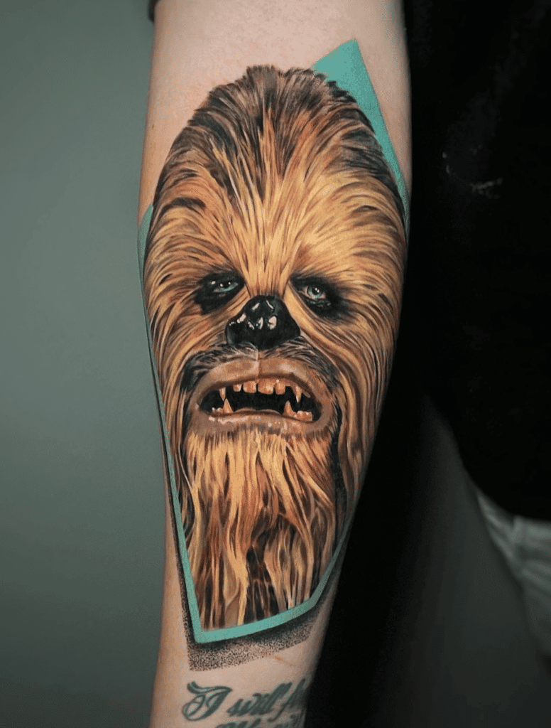 Chewbacca Face Star Wars Tattoo